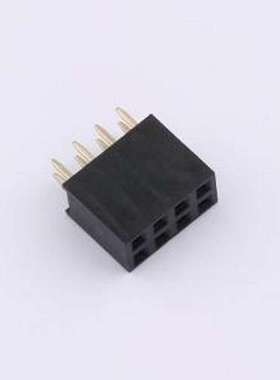 F185-1204A0BSYA1 排母 2x4P 间距:2.54mm 直插 插件,P=2.54mm