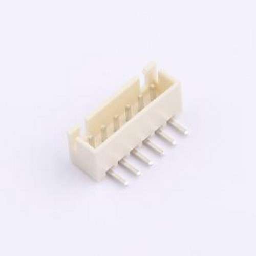 JS25T-S06XHW-00 线对板针座 XH 2.5mm 1x6P 弯针 耐高温 插件,P=