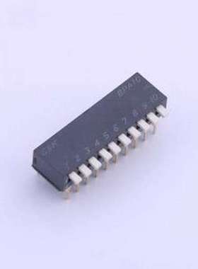 BPA10B 拨码开关 间距2.54mm 琴键 10位拨码开关 插件