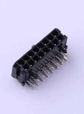 C3030WR-F-2X08P 线对板针座 2x8P 间距:3mm 弯插 黑色 弯插,P=3m