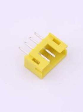 WF-1A200A4P-Y 线对板针座 间距2.0mm 直插 黄色 1x4P 插件,P=2mm