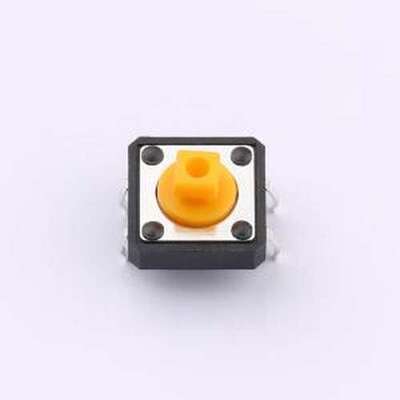 HX B3F-4055-Y 轻触开关 12*12*7.3mm 直插 轻触开关 DIP,12x12mm