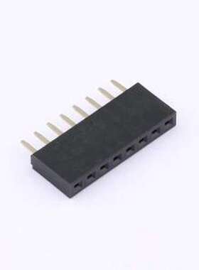 F185-1108A0ASUE4 排母 1x8P 间距:2.54mm 直插 插件,P=2.54mm