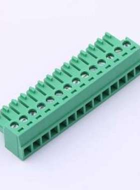 MX15EDGK-3.81-14P-GN01-Cu-Y-A 插拔式接线端子 3.81mm 1x14P 排