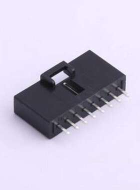 HX25418-8A 线对板针座 1x8P 间距:2.54mm 直插 黑色 插件,P=2.54