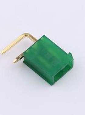 DLL-5569-2AW-GOLD-GR 线对板针座 2x1P 间距:4.2mm 弯插 弯插,P=