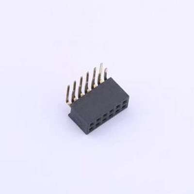 X1321FR-2x06-C43D24 排母 间距:1.27mm 2x6P 弯插 弯插,P=1.27mm