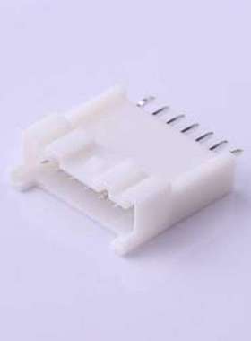 HX20018-7BH 线对板针座 1x7P 间距:2mm 直插 白色 插件,P=2mm
