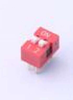 SMQS-02R-TP 拨码开关 间距2.54mm 平拨,凸起式2位拨码开关