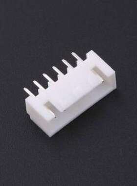 KH-A2504-06A 线对板针座 间距:2.54mm 1x6P 白色 插件,P=2.5mm