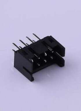 HX20012-8A black 线对板针座 2x4P 间距:2mm 直插 黑色 插件,P=2