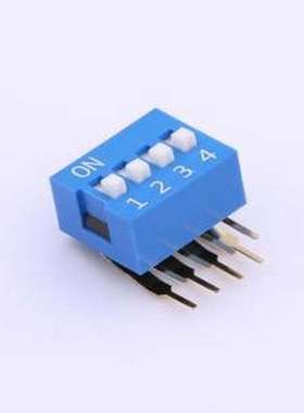DA-04-B-T 拨码开关 蓝色90度弯脚 4位 KE拨码开关 插件