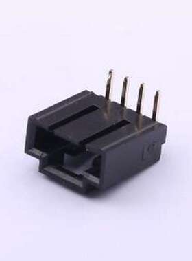 X9556WR-04-N0V01 线对板针座 1x4P 间距:2.54mm 弯插 黑色 弯插,