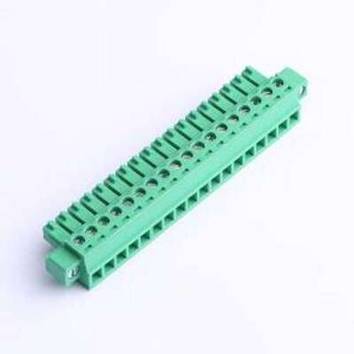 MX15EDGKM-3.81-18P-GN01-Cu-Y-A 插拔式接线端子 3.81mm 1x18P