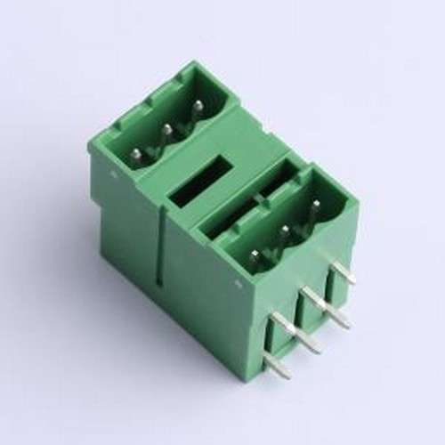 DB2ERH-5.08-2*3P-GN 插拔式接线端子 5.08mm 弯插,P=5.08mm