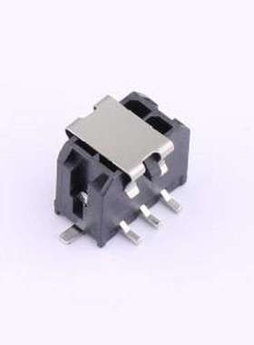 HC-MX3.0-2*3ALT-05 线对板针座 2x3P 间距:3mm 立贴 黑色 SMD,P=