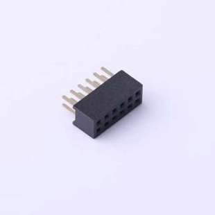 1.27mm P=1.27mm 插件 直插 2x6P 间距 排母 DW127R