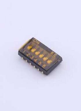 DSHP06TJGER 拨码开关 6位 1.27mm脚距内弯脚 拨码开关 SMD-12P,5