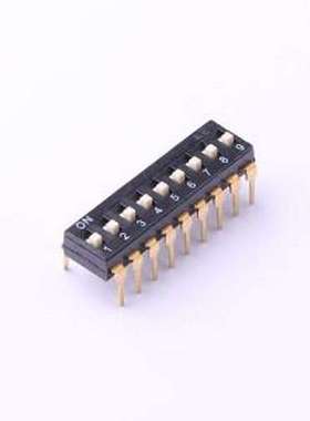 TL-09 拨码开关 拨码开关插件黑色09P-9PIN间距2.54mm立式直插正