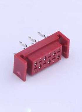 X9127WV-06B-9TSNRE 线对板针座 1x6P 间距:1.27mm 直插 大红色