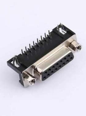 D-SUB-DR-15PCM-CB D-Sub/VGA连接器 D-Sub 母 P数:15P 黑色 弯插