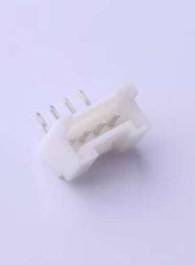 HX20018-4WA 线对板针座 1x4P 间距:2mm 弯插 白色 弯插,P=2mm