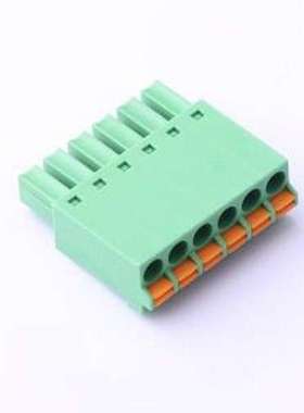 JL15EDGKN-38106G01 插拔式接线端子 1x6P 3.81mm 排数:1 每排P数