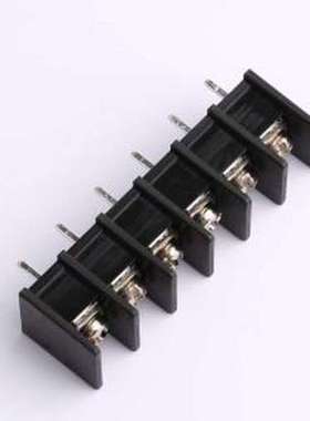 WJ55S-B-10.0-6P 栅栏式接线端子 间距P=10.0mm 6Pin位 边脚 黑色