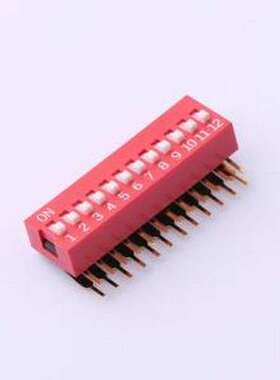 SMWA-12R-TP 拨码开关 间距2.54mm 12位拨码开关