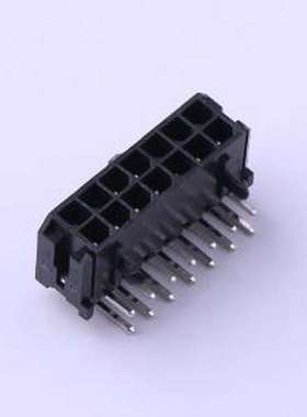 C3030WR-F-2X07P 线对板针座 2x7P 间距:3mm 弯插 黑色 弯插,P=3m