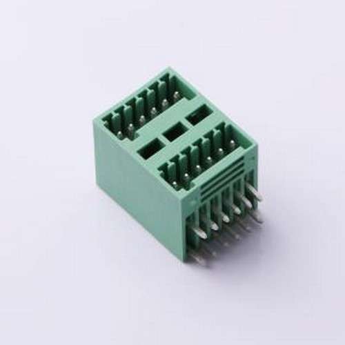 DB2ERH-2.5-2*6P-GN 插拔式接线端子 2.5mm 弯插,P=2.5mm