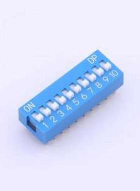 KH-BM2.54B-10P 拨码开关 蓝色拨码开关,10位,间距2.54mm 拨码开