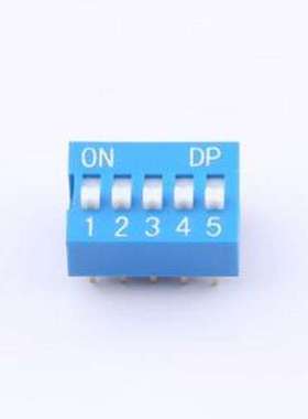 KH-BM2.54B-5P 拨码开关 蓝色拨码开关,5位,间距2.54mm 拨码开关