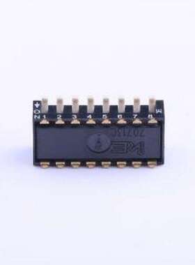 DSPV08LSGET 拨码开关 2.54mm 琴键式8位贴片 SMD-16P,9x21.7mm