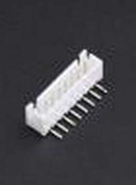 2.54mm-8P WZ 线对板针座 1x8P 间距:2.5mm 弯插 白色 弯插,P=2.5