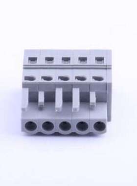 450孔型连接器-05P-5.0mm灰色 插拔式接线端子 5mm 1x5P 排数:1