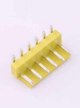 WF-1B396A6P-Y 线对板针座 间距2.0mm 弯插 黄色 1x6P 弯插,P=3.9