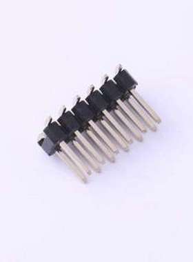 PZ254-2-06-S 排针 2x6P 间距:2.54mm 方针 立贴 黑色 SMD,P=2.54