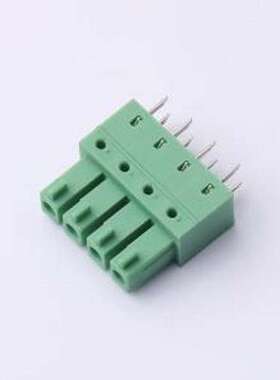 DB2EB-3.81-4P-GN 插拔式接线端子 3.81mm 绿色 插件,P=3.81mm