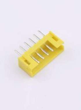 WF-1A200A6P-Y 线对板针座 间距2.0mm 直插 黄色 1x6P 插件,P=2mm