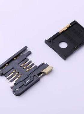 SIM-212S-8P SIM卡连接器 卡托式 MiniSIM卡 卡座 SMD