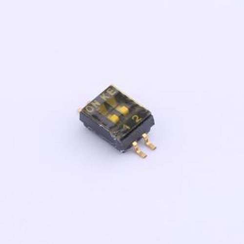 DSHP02TSGET 拨码开关 1.27mm 2位贴片拨码开关(S脚) SMD-4P,4.1x - 实物图