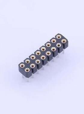 X5521FV-2X08-C30D743-0743 排母 间距:2.54mm 2x8P 直插 插件,P=