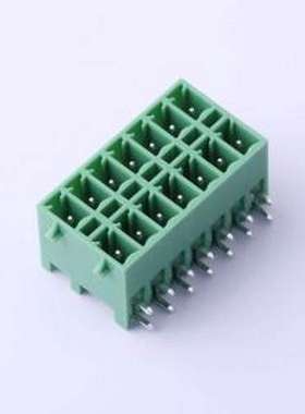 KF2EDGKRG-3.81-2*7P 插拔式接线端子 3.81mm 弯插,P=3.81mm