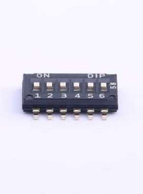 DHN-06-V-T/R 拨码开关 6位 包含引脚总宽度6.7mm 贴片 SMD-12P,4