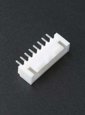 KH-A2504-08A 线对板针座 间距:2.54mm 1x8P 白色 插件,P=2.5mm