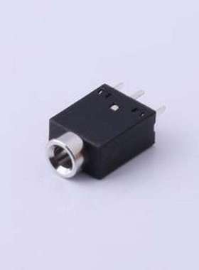 PJ-358H-B 音频连接器(耳机) 3.5mm耳机座 黑色 插件