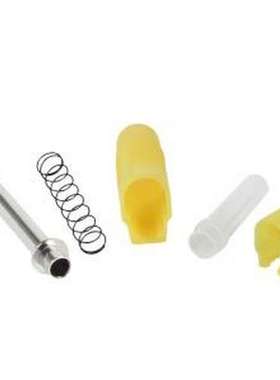25.450.3 香蕉头/鳄鱼夹 [5件套] 4mm 伸缩护套焊接叠插插头 黄