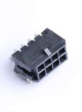 430450808 线对板针座 2x4P 间距:3mm 卧贴 系列:Micro-Fit(MX 3.