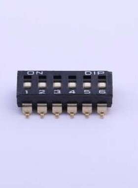 DMR-06-V-T/R 拨码开关 6位 recessed actuator 贴片 SMD-12P,6.2